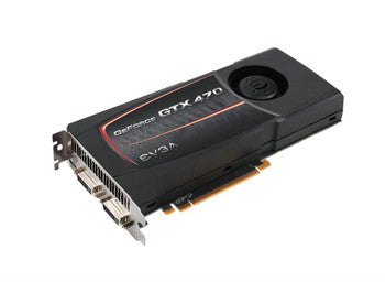 012-P3-1470-LA - EVGA - GeForce GTX 470 1280MB 320-bit GDDR5 PCI Express 2.0 x16 HDCP Ready SLI Support Dual DVI Mini-HDMI Video Graphics Card