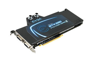 015P31589 - EVGA - GeForce GTX 580 FTW Hydro Copper 1536MB GDDR5 PCI Express 2.0 Dual DVI/ Mini-HDMI/ Ready SLI Support Video Graphics Card