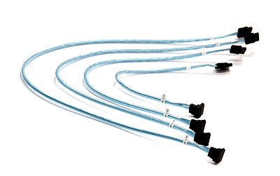 CBL-0186L - Supermicro - 4 x Round SATA cable 22" (0.56 m) Black, Blue, White