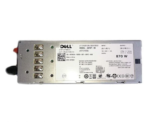 0VT6G4 - DELL - 870-WATTS REDUNDANT HOT SWAP POWER SUPPLY FOR POWEREDGE R710, T610 AND POWERVAULT DL2100
