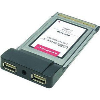 1950000EU-R - Adaptec - USB2Connect AUA-1420 2 Port Cardbus Adapter 2 x 4-pin USB 2.0 USB External