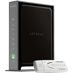 WNB2100-100NAS - NetGear - 4-Port 10/100Mbps Wireless N300 Router with USB Adapter Kit