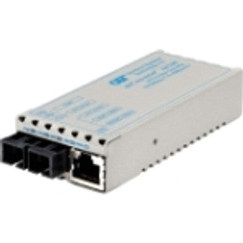 1122-0-2 - Omnitron Tech - miConverter 10/100 Plus Ethernet Fiber Media Converter RJ45 SC Multimode 5km 1 x 10/100BASE-TX 1 x 100BASE-FX Univ. AC Powered