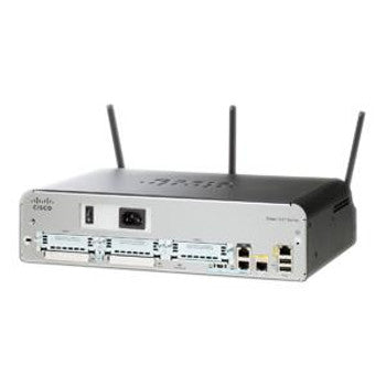 CISCO1941W-E/K9 - Cisco - 1941W Wireless Integrated Services Router 2 x 10/100/1000Base-TX Network LAN 2 x HWIC 2 x CompactFlash (CF) Card IEEE 802.11n (d