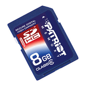 PSF8GISDHC6 - Patriot - 8GB Class 6 SDHC Flash Memory Card