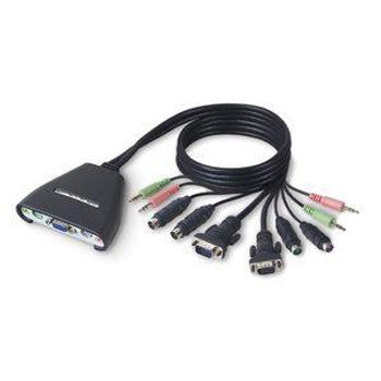 F1DL102P - Belkin - 2-Port KVM Switch with Audio Support and Built-In Cabling
