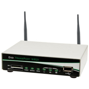 WR21-E11B-DB1-SU - Digi - TransPort WR21 Wireless Router 1 x Antenna 1 x Network Port USB Wall Mountable Rail-mountable Desktop Rack-mountable (Refurbi