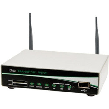 WR21-C01B-DB1-SW - Digi - TransPort WR21 Wireless Router 1 x Antenna 1 x Network Port USB Rail-mountable Desktop Wall Mountable Rack-mountable (Refurbi