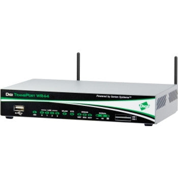 WR44-00I1-DE2-SW - Digi - TransPort WR44 Wireless Router 4 x Network Port USB Desktop Rail-mountable Rack-mountable Wall Mountable