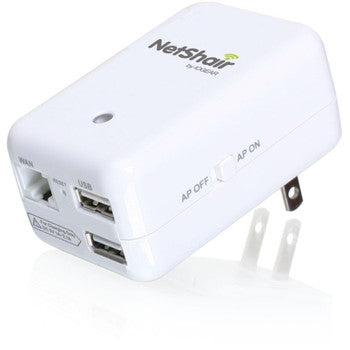 GWRH1 - Iogear - NetShair Wi-Fi 802.11b/g/n and USB 2.0 Portable Media Hub