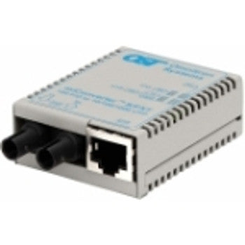1601-1-1 - Omnitron Tech - miConverter/S 10/100 Ethernet Fiber Media Converter RJ45 ST Single-Mode 30km 1 x 10/100BASE-T 1 x 100BASE-LX USB/US AC Powered