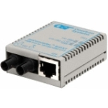 1621-1-6 - Omnitron Tech - miConverter/S 10/100/1000 Gigabit Ethernet Fiber Media Converter RJ45 ST Single-Mode 12km 1 x 10/100/1000BASE-T; 1 x 1000BASE-LX; USB Powered