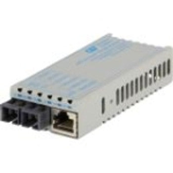 1103D-1-01 - Omnitron Tech - miConverter PoE/PD 10/100 Ethernet Fiber Media Converter RJ45 SC Single-Mode 30km 1 x 10/100BASE-TX 1 x 100BASE-LX US AC & PoE Powered