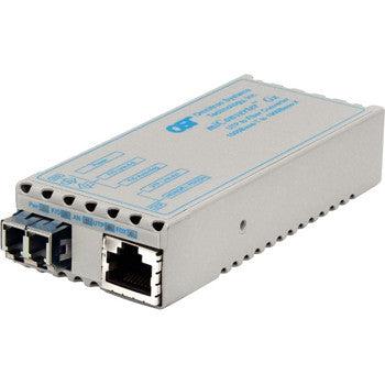 1207-1-1 - Omnitron Tech - miConverter 1000Mbps Gigabit Ethernet Fiber Media Converter RJ45 LC Single-Mode 12km 1 x 1000BASE-T 1 x 1000BASE-LX US AC