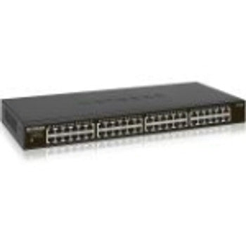 GS348-100NAS - NetGear - 48-port Gigabit Ethernet Rackmount Unmanaged Switch (GS348) 48 x Gigabit Ethernet Network Twisted Pair 2 Layer Supported Rack-mou