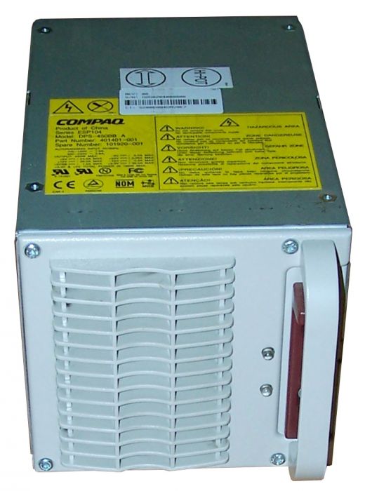 105739-001 - HP - 450-WATTS 100-240V AC REDUNDANT HOT-SWAPPABLE POWER SUPPLY WITH ACTIVE POWER FACTOR CORRECTION FOR PROLIANT DL580 G1