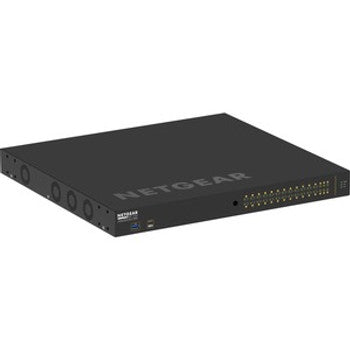 GSM4230UP-100NAS - NetGear - M4250-26G4F-PoE++ AV Line Managed Switch - 24 Ports - Manageable - 3 Layer Supported - Modular - 4 SFP Slots - 48.80 W Power