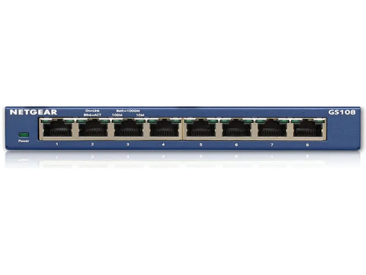 GS108 - Netgear - ProSafe 8-Ports 10/100/1000Mbps Gigabit Ethernet Switch