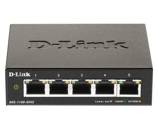 DGS-1100-05V2 - D-Link - network switch Managed L2 Gigabit Ethernet (10/100/1000) Black