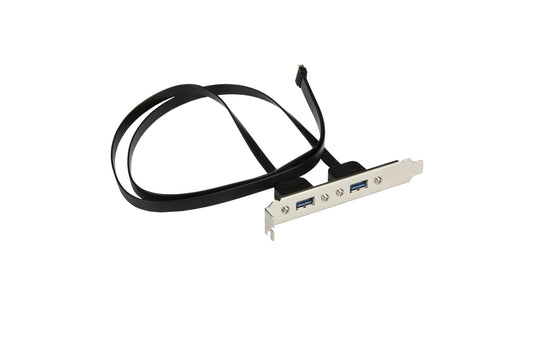 CBL-CUSB-0835 - Supermicro - USB cable 21.7" (0.55 m) USB 3.2 Gen 1 (3.1 Gen 1) 2 x USB A USB B Black, Metallic