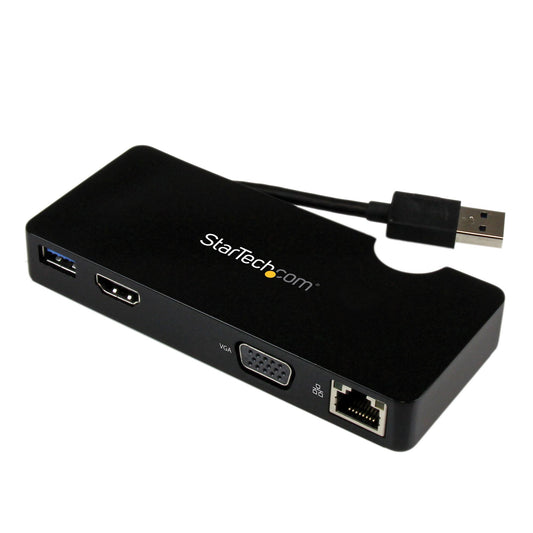USB3SMDOCKHV - StarTech.com - notebook dock/port replicator Wired USB 3.2 Gen 1 (3.1 Gen 1) Type-A Black