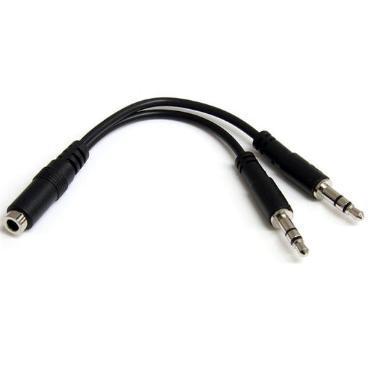 MUYHSFMM - StarTech.com - audio cable 5.12" (0.13 m) 3.5mm 2 x 3.5mm Black