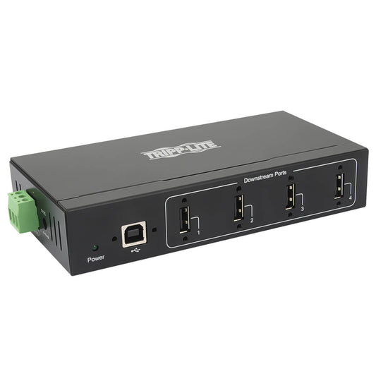 U223-004-IND-1 - Tripp Lite - interface hub USB 2.0 Type-B 480 Mbit/s Black