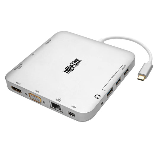U442-DOCK2-S - Tripp Lite - notebook dock/port replicator Wired USB 3.2 Gen 2 (3.1 Gen 2) Type-C Silver