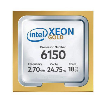M640-6150 - Dell - 2.70GHz 10.40GT/s UPI 24.75MB L3 Cache Socket LGA3647 Intel Xeon Gold 6150 18-Core Processor Upgrade
