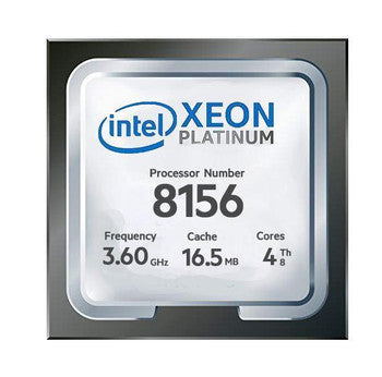 M640-8156 - Dell - 3.60GHz 10.40GT/s UPI 16.5MB L3 Cache Socket LGA3647 Intel Xeon Platinum 8156 Quad-Core Processor Upgrade