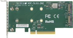 AOC-SLG3-2M2-O - Supermicro - AOC-SLG3-2M2 interface cards/adapter Internal M.2