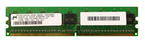 MT9HTF6472AY-667B3 - Micron - 512MB PC2-5300 DDR2-667MHz ECC Unbuffered CL5 240-Pin DIMM Single Rank Memory Module