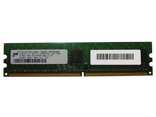 MT9HTF6472AY-800D1 - Micron - 512MB PC2-6400 DDR2-800MHz ECC Unbuffered CL6 240-Pin DIMM Single Rank Memory Module