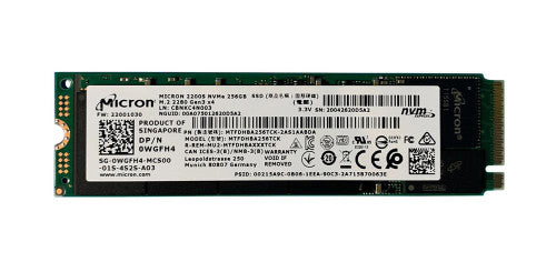 MTFDHBA256TCK-2AS1AABDA - Micron - 2200 256GB TLC PCI Express 3.0 x4 NVMe M.2 2280 Internal Solid State Drive (SSD)