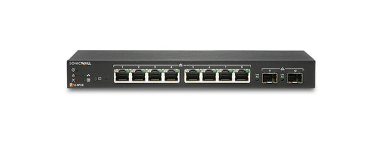 02-SSC-2463 - SonicWall - SWS12-8POE Managed L2 Gigabit Ethernet (10/100/1000) Power over Ethernet (PoE) Black