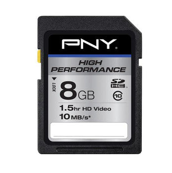 PSDHC8G10EFMM - PNY - 8GB Class 10 SDHC Flash Memory Card