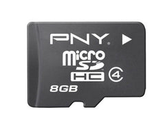 PSDU8G4GE - PNY - 8GB Class 4 microSDHC Flash Memory Card with SD Adapter