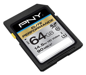 PSDX64U1HGE - PNY - Elite Performance 64GB Class 10 SDXC Flash Memory Card