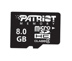 PSF8GMCSDHC4 - Patriot - 8GB Class 4 microSDHC Flash Memory Card