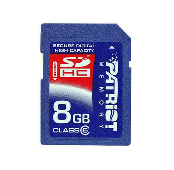 PSF8GSDHC6 - Patriot - 8GB Class 6 SDHC Flash Memory Card