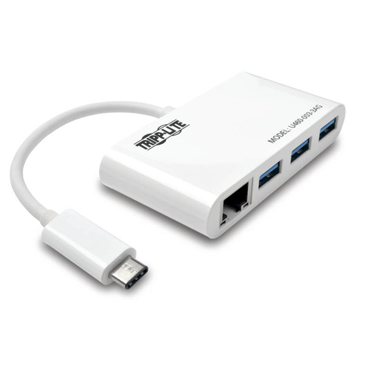 U460-003-3AG - Tripp Lite - interface hub USB 3.2 Gen 1 (3.1 Gen 1) Type-C 5000 Mbit/s White