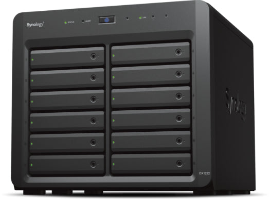 DX1222 - Synology - storage drive enclosure HDD/SSD enclosure Black 2.5/3.5"