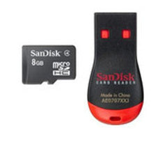 SDSDQR-8192-A11M - Sandisk - 8Gb Micro Sdhc + Flash Card Include Mobile Mate Micro Reader