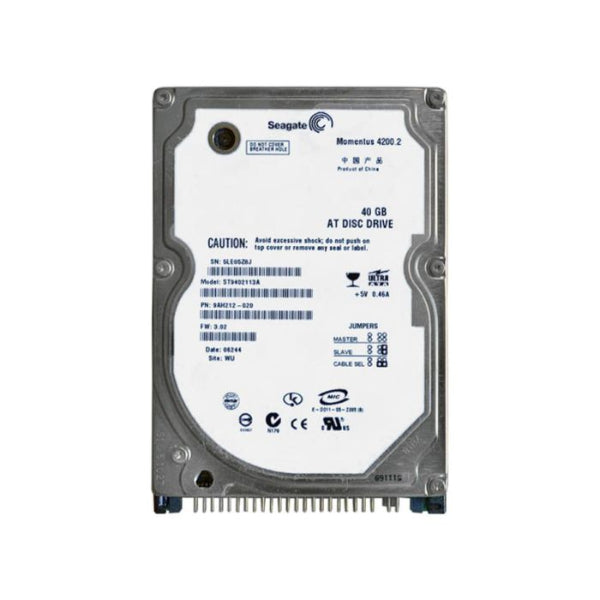 ST9402113A - Seagate - Momentus 4200.2 40GB 4200RPM IDE ATA-100 8MB Cache 2.5-inch Hard Drive