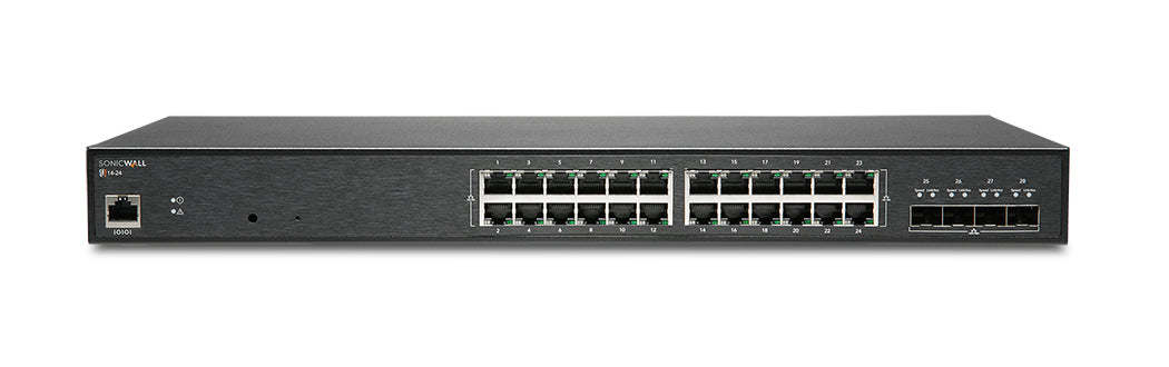02-SSC-2467 - SonicWall - SWS14-24 Managed L2 Gigabit Ethernet (10/100/1000) 1U Black
