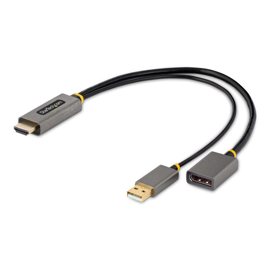 128-HDMI-DISPLAYPORT - StarTech.com - video cable adapter 11.8" (0.3 m) HDMI Type A (Standard) Black, Gray