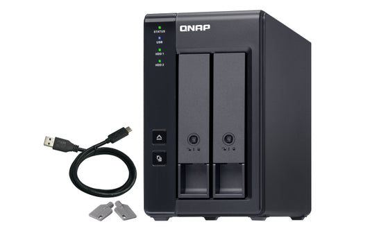 TR-002-US - QNAP - TR-002 storage drive enclosure HDD/SSD enclosure Black 2.5/3.5"