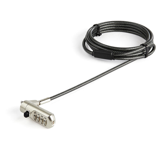 LTLOCKNANO - StarTech.com - cable lock Black, Stainless steel 78.7" (2 m)