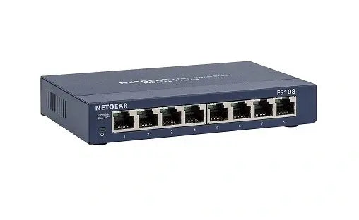 GS108PE-300NAS - Netgear - 8-Port 10/100/1000 (PoE) Gigabit Ethernet Switch with 4 Ethernet Ports