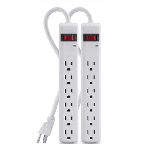 F5C048-2 - Belkin - surge protector White 6 AC outlet(s) 23.6" (0.6 m)